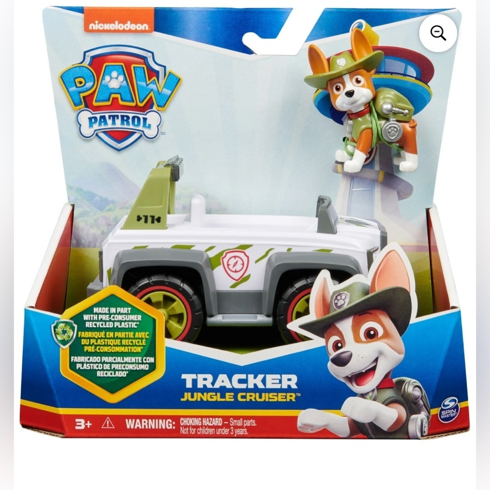 NEW PAW Patrol, Tracker’s Jungle Cruiser Vehicle with Figure
